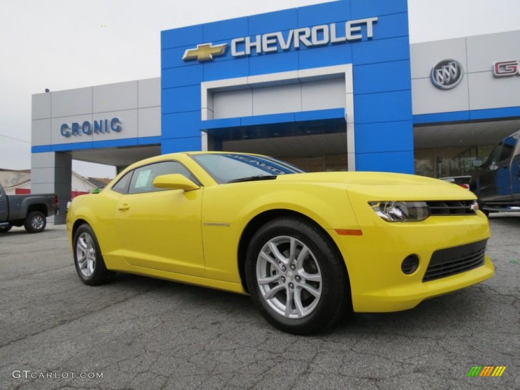 2014 Camaro LS Coupe - Bright Yellow / Black photo #1