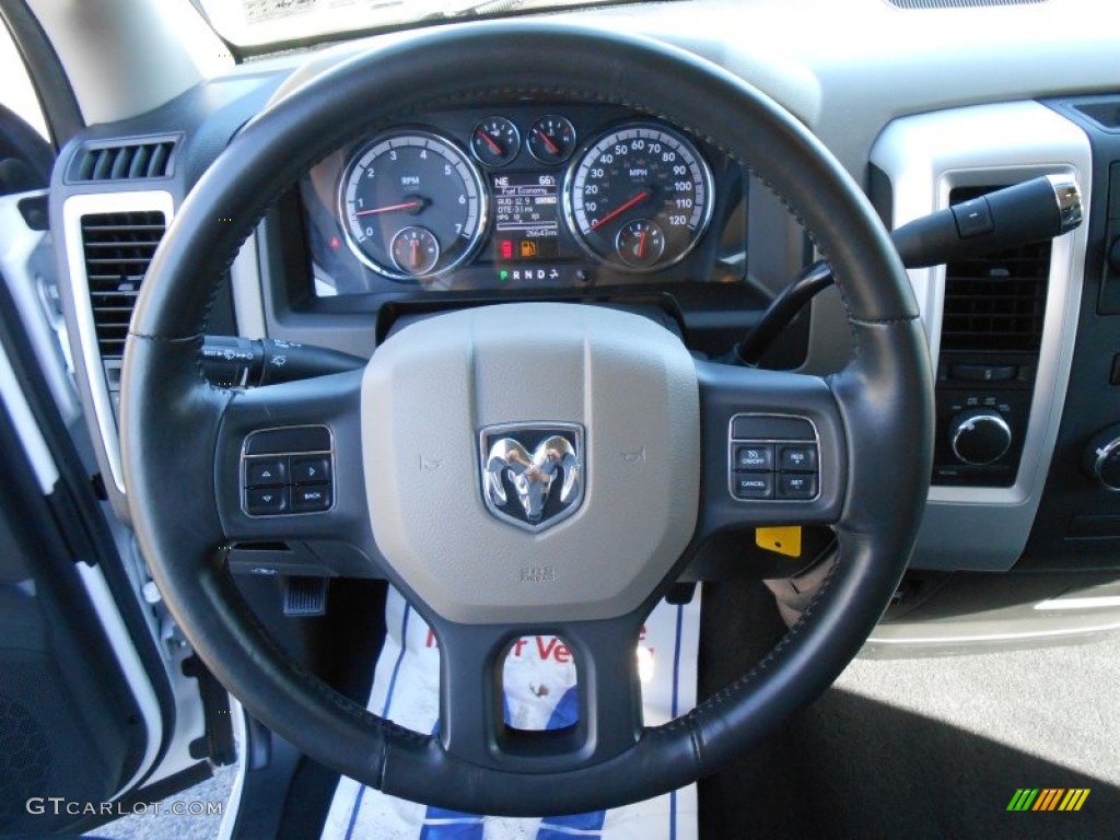 2012 Ram 1500 SLT Quad Cab 4x4 - Bright White / Dark Slate Gray/Medium Graystone photo #24