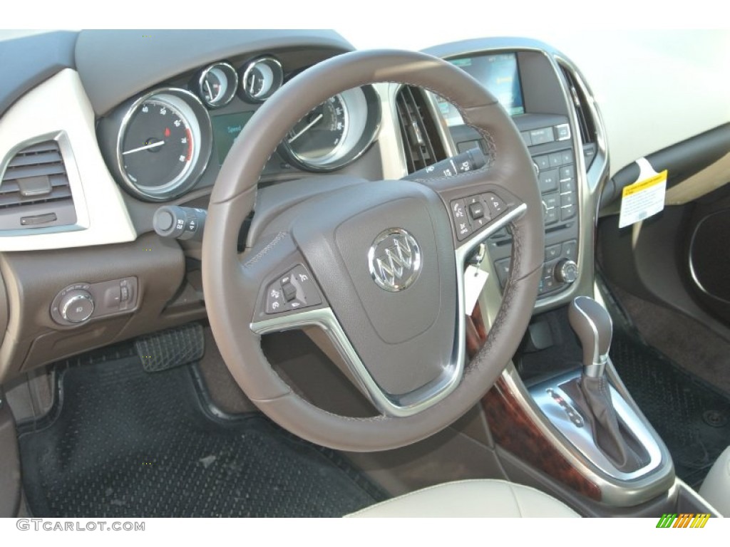 2014 Buick Verano Convenience Cashmere Steering Wheel Photo #87637065