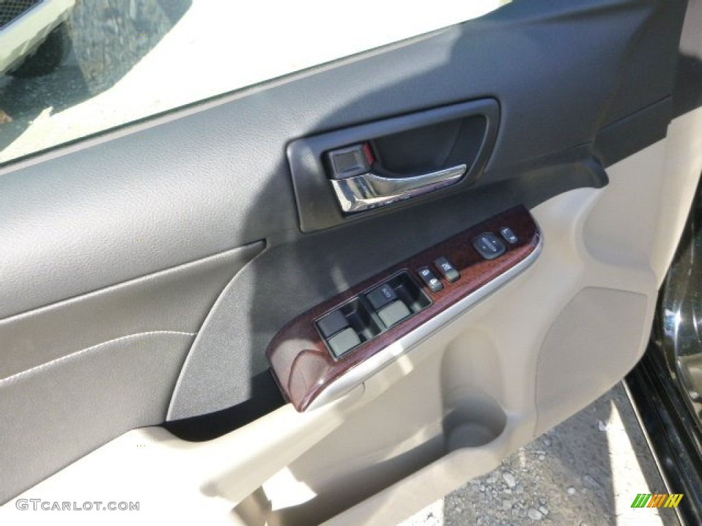 2014 Camry XLE V6 - Attitude Black Metallic / Ivory photo #14