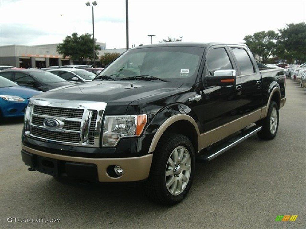 2011 F150 King Ranch SuperCrew 4x4 - Tuxedo Black Metallic / Chaparral Leather photo #2