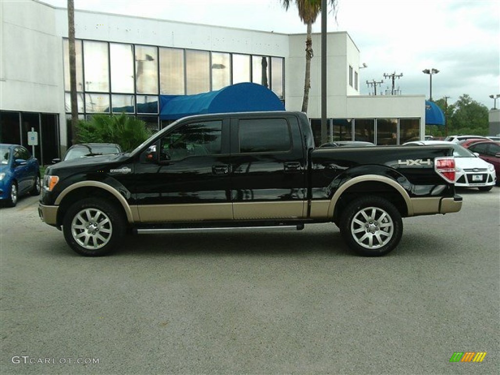 2011 F150 King Ranch SuperCrew 4x4 - Tuxedo Black Metallic / Chaparral Leather photo #3