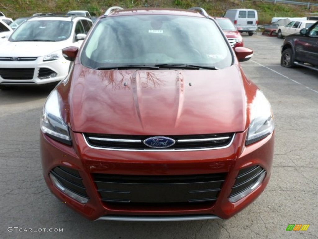 2014 Escape Titanium 2.0L EcoBoost 4WD - Sunset / Charcoal Black photo #6