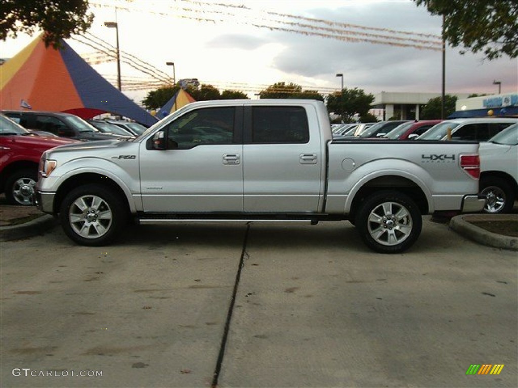 2011 F150 Lariat SuperCrew 4x4 - Ingot Silver Metallic / Black photo #4