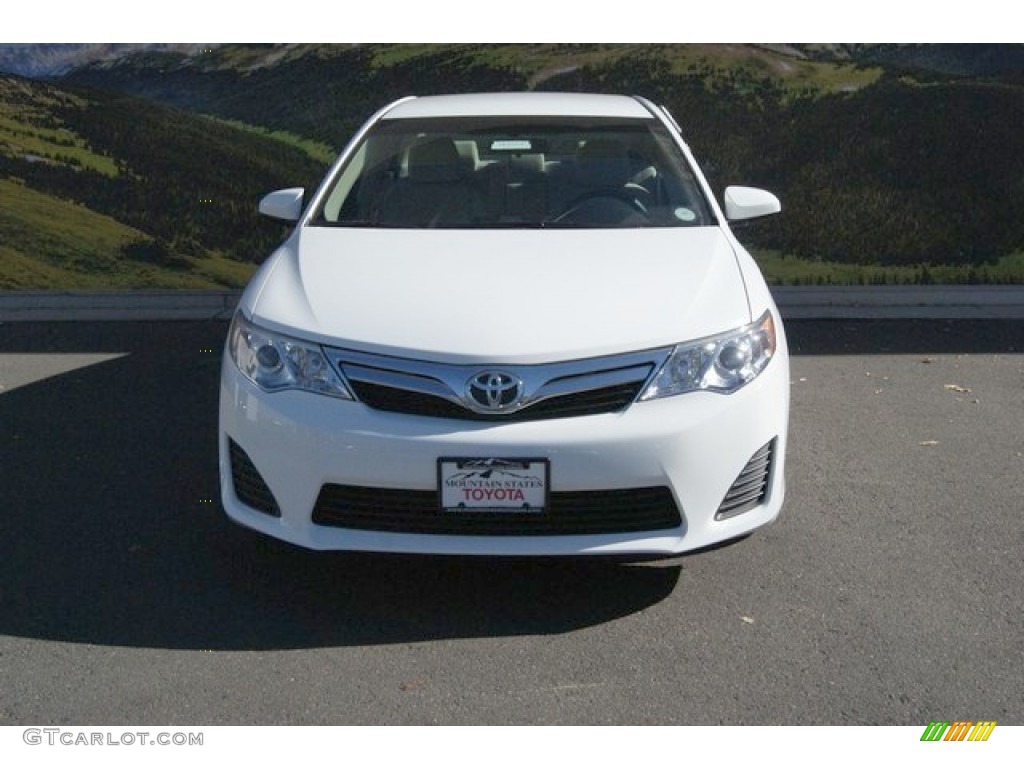 2014 Camry LE - Super White / Ivory photo #2