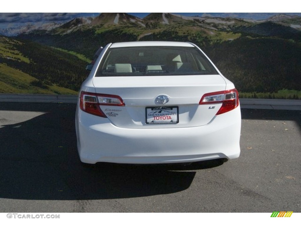 2014 Camry LE - Super White / Ivory photo #4