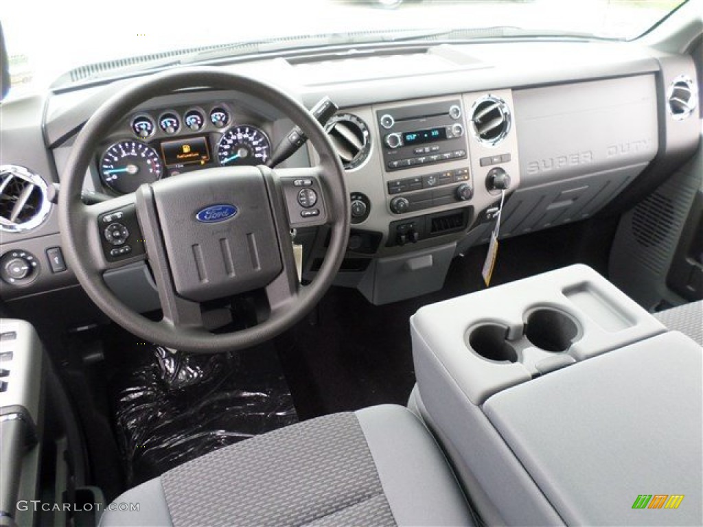 Steel Interior 2014 Ford F250 Super Duty XLT Crew Cab Photo #87643219