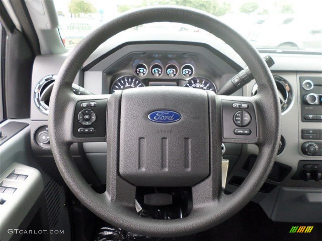 2014 Ford F250 Super Duty XLT Crew Cab Steel Steering Wheel Photo #87643261