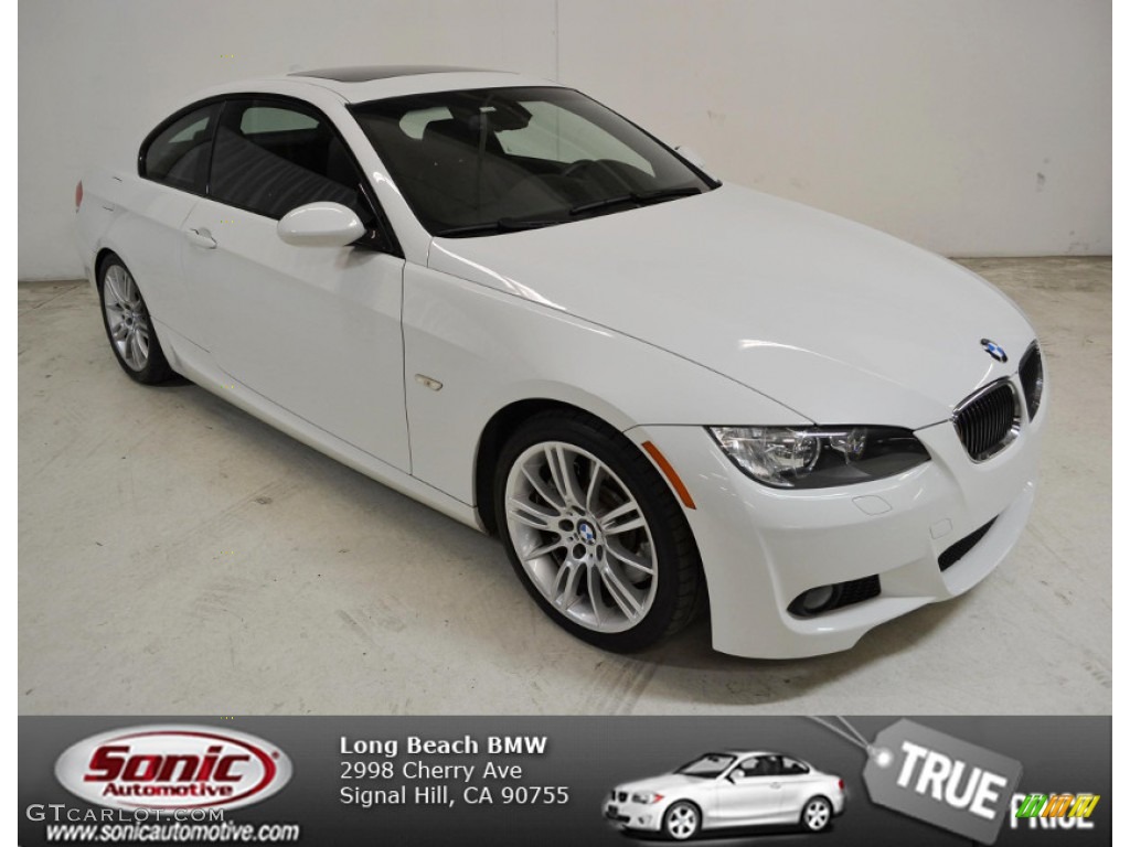 2009 3 Series 335i Coupe - Alpine White / Black photo #1