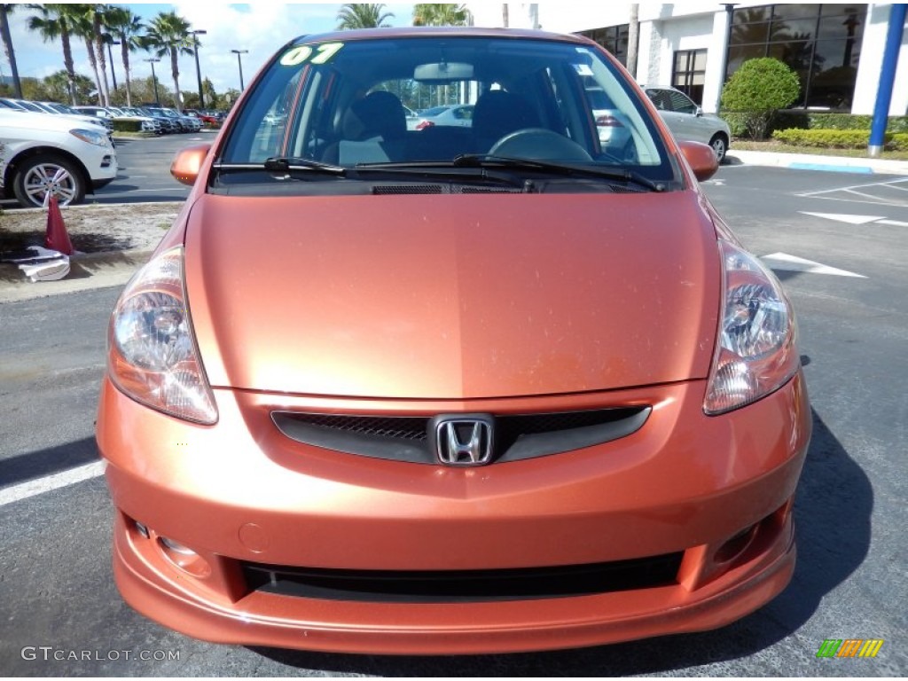 2007 Fit Sport - Blaze Orange Metallic / Black photo #2