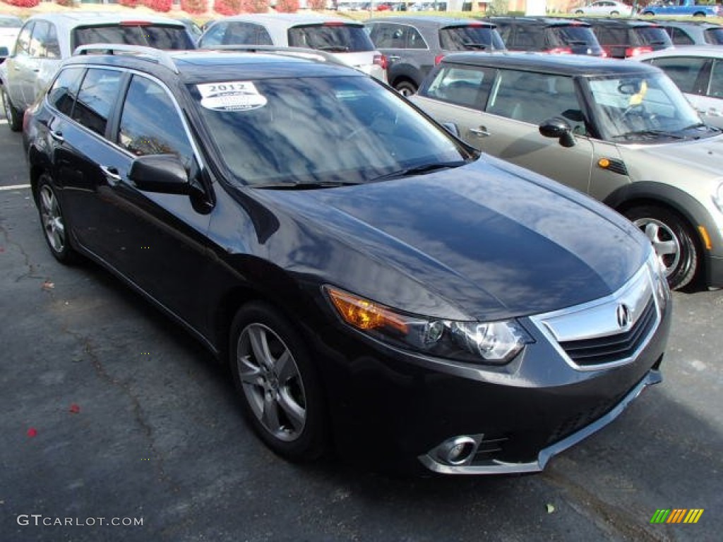 2012 TSX Sport Wagon - Crystal Black Pearl / Ebony photo #1