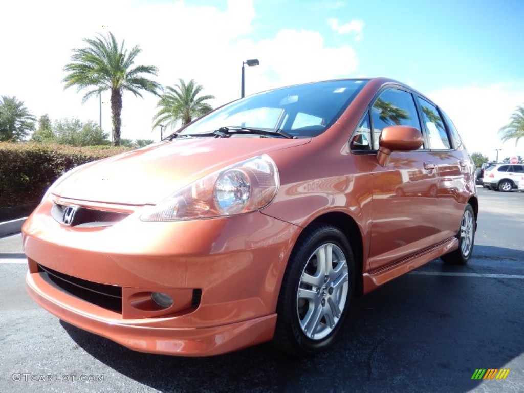 2007 Fit Sport - Blaze Orange Metallic / Black photo #3