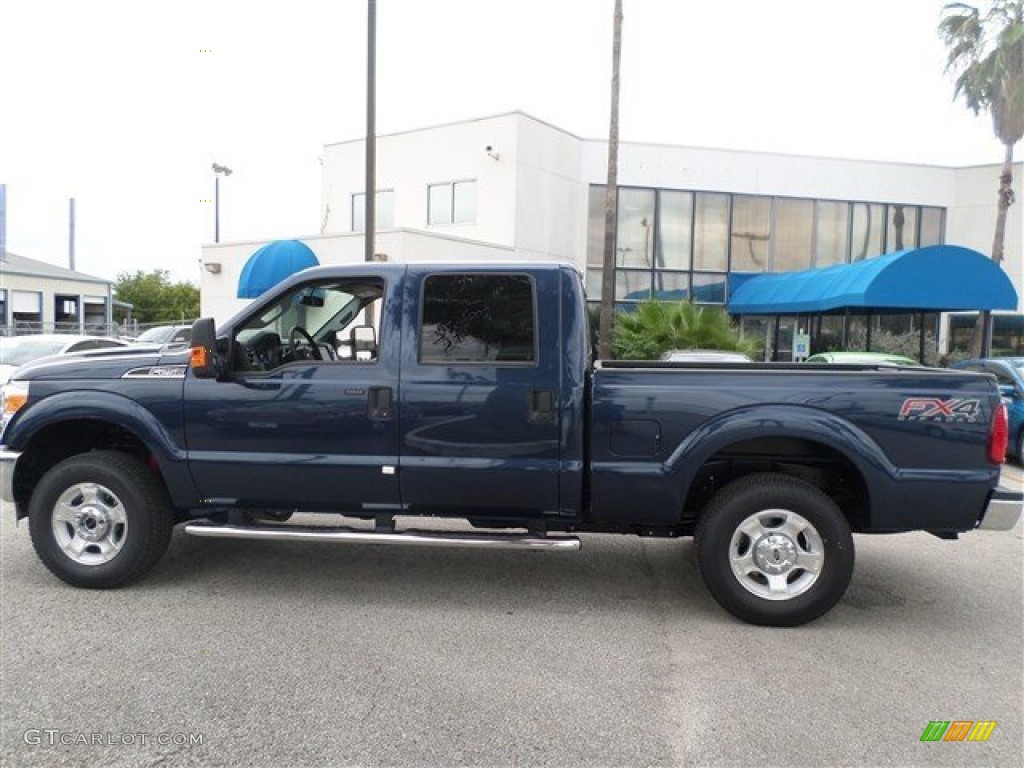 2014 F250 Super Duty XLT Crew Cab 4x4 - Blue Jeans Metallic / Steel photo #2