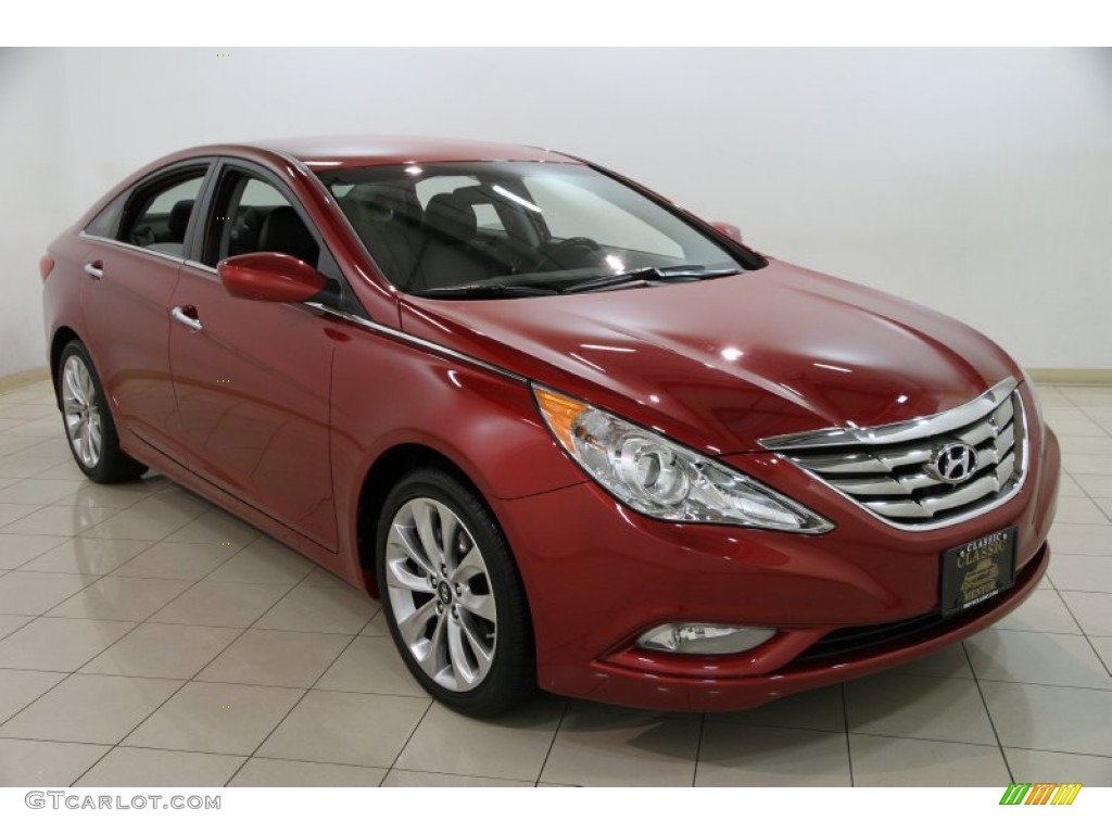 2011 Sonata SE 2.0T - Venetian Red / Black photo #1