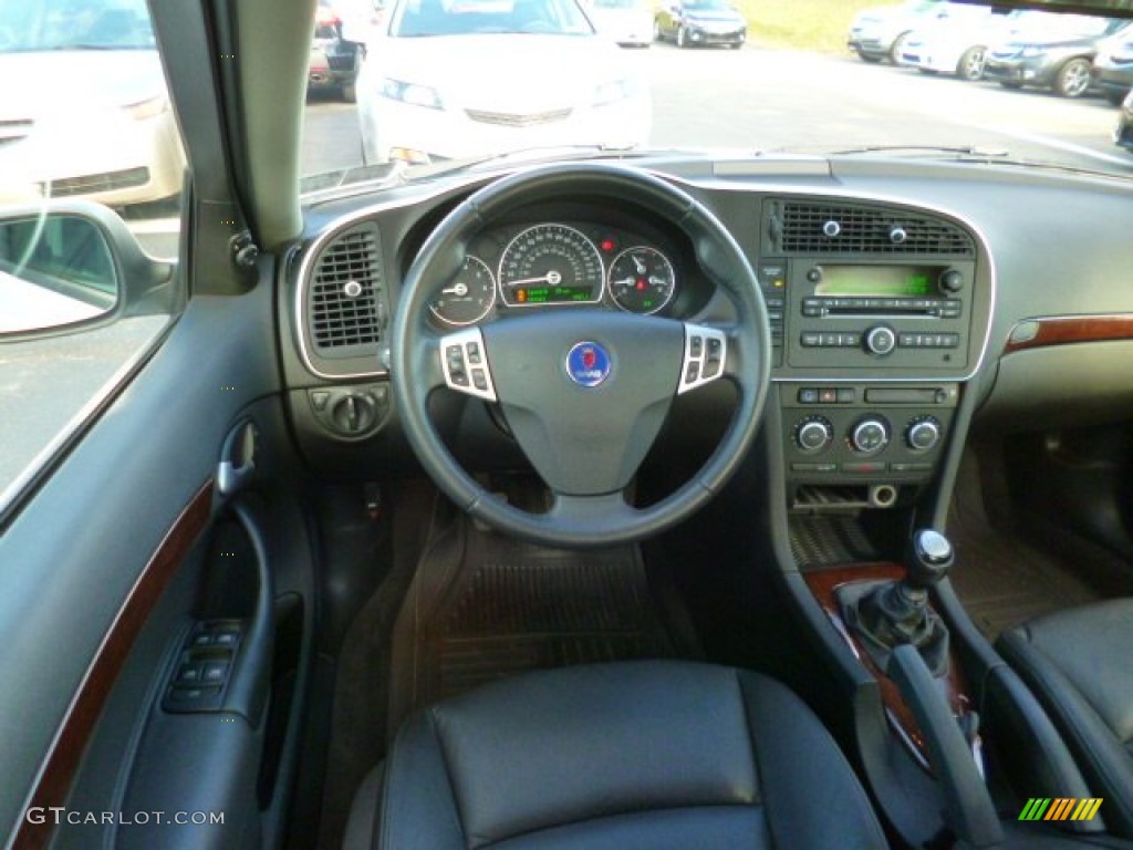 2010 Saab 9-3 2.0T Sport Sedan Black Dashboard Photo #87644326