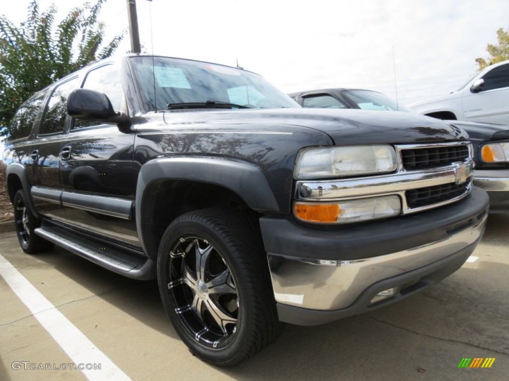 2003 Suburban 1500 LT - Dark Gray Metallic / Tan/Neutral photo #4