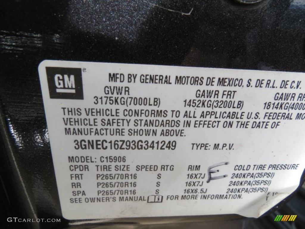 2003 Suburban 1500 LT - Dark Gray Metallic / Tan/Neutral photo #14