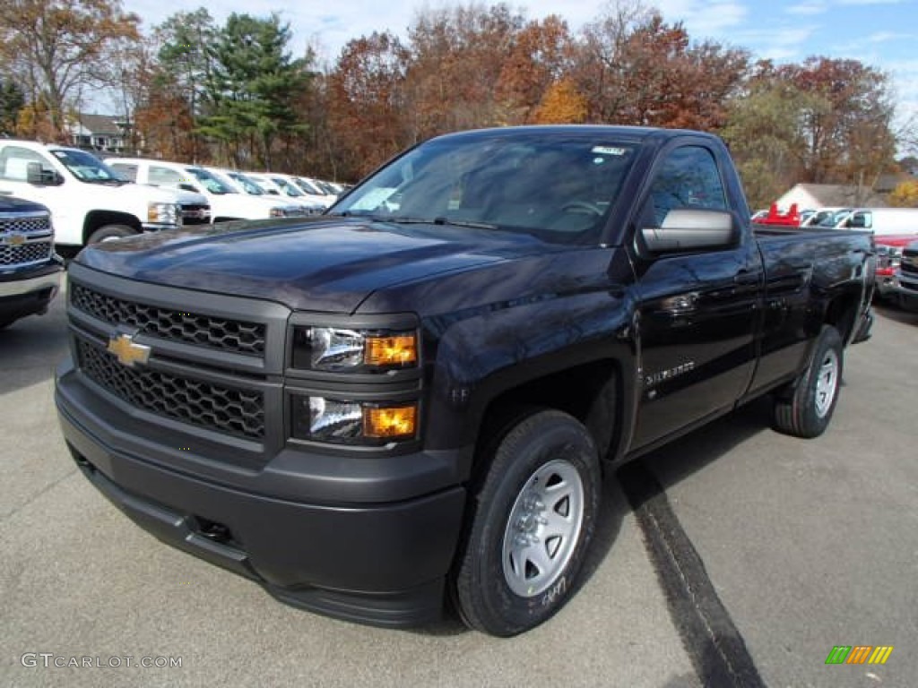 2014 Silverado 1500 WT Regular Cab 4x4 - Tungsten Metallic / Jet Black photo #2