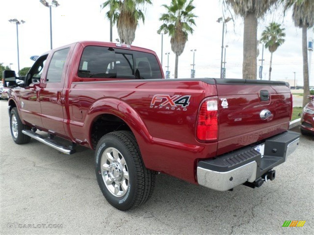 Ruby Red Metallic 2014 Ford F250 Super Duty Lariat Crew Cab 4x4 Exterior Photo #87647074