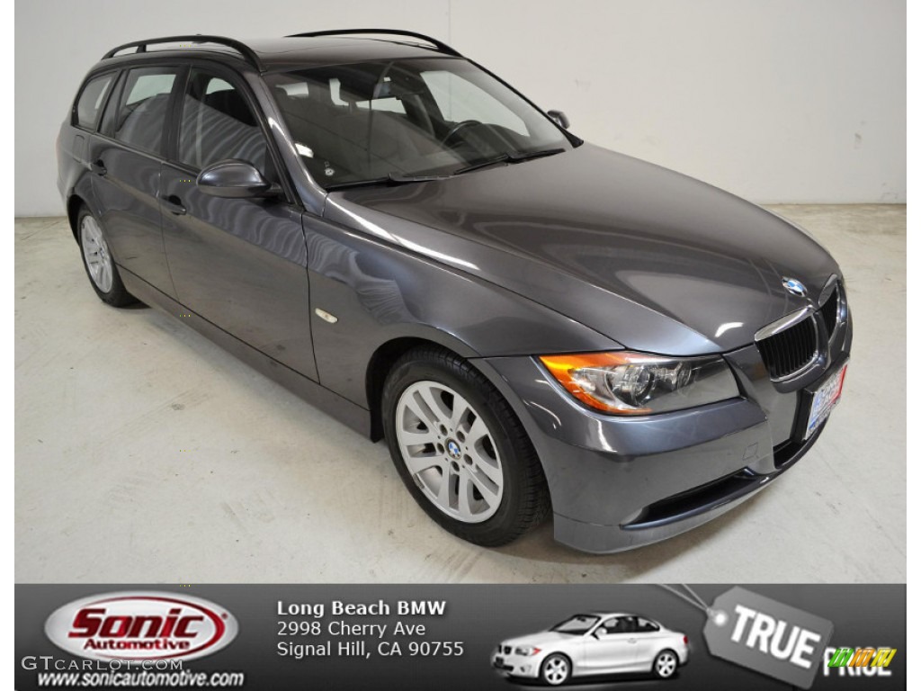2007 3 Series 328i Wagon - Sparkling Graphite Metallic / Black photo #1