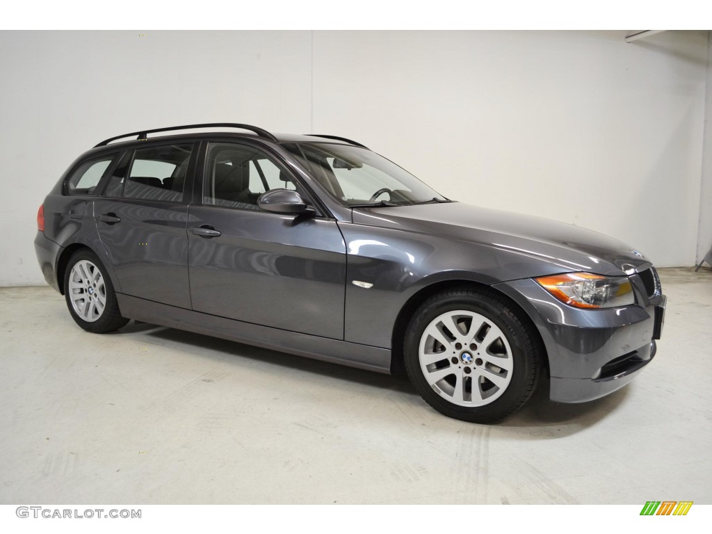 2007 3 Series 328i Wagon - Sparkling Graphite Metallic / Black photo #2