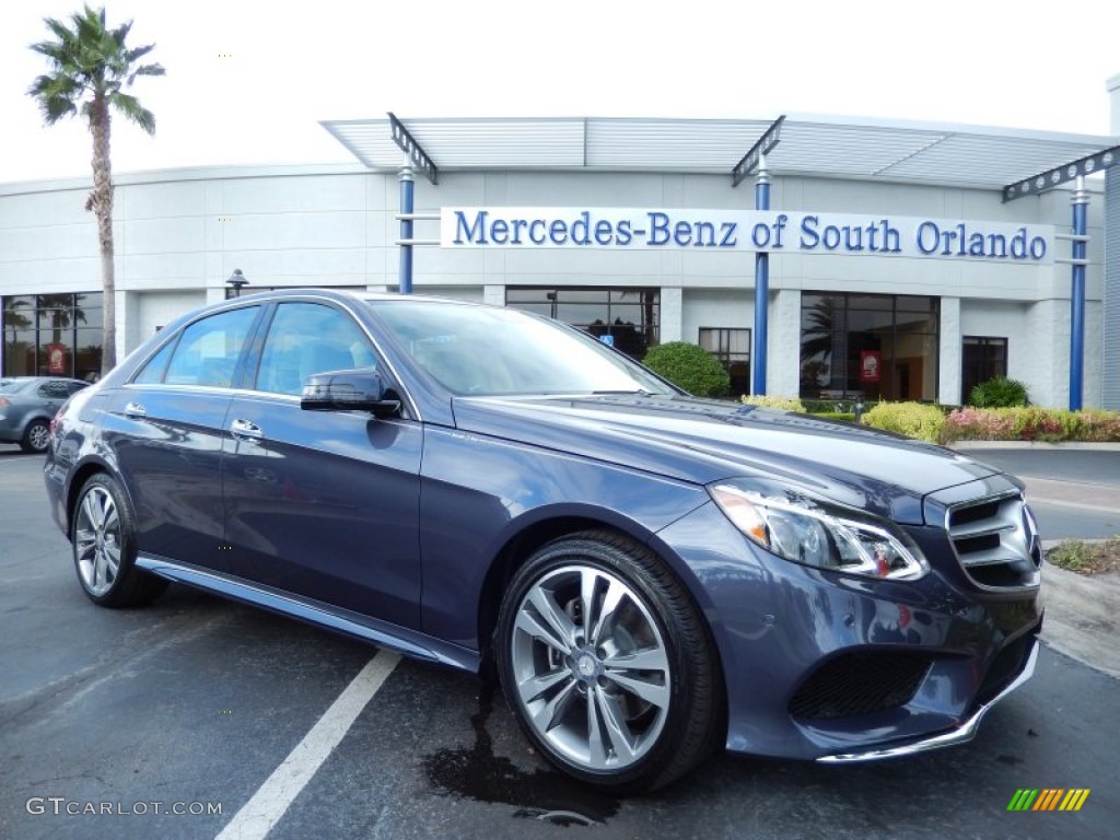 2014 E 350 Sport Sedan - Indigo Blue Metallic / Silk Beige/Espresso Brown photo #1