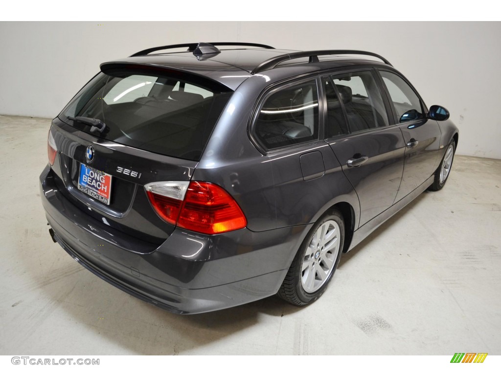2007 3 Series 328i Wagon - Sparkling Graphite Metallic / Black photo #5