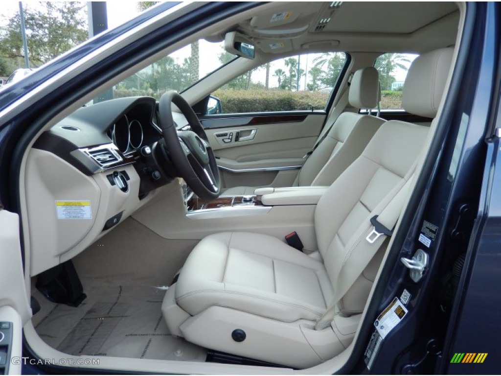 Silk Beige/Espresso Brown Interior 2014 Mercedes-Benz E 350 Sport Sedan Photo #87647752
