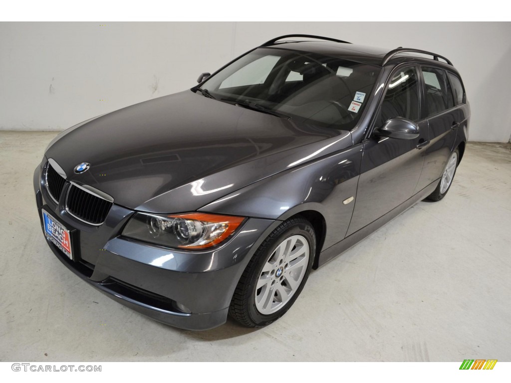 2007 3 Series 328i Wagon - Sparkling Graphite Metallic / Black photo #8