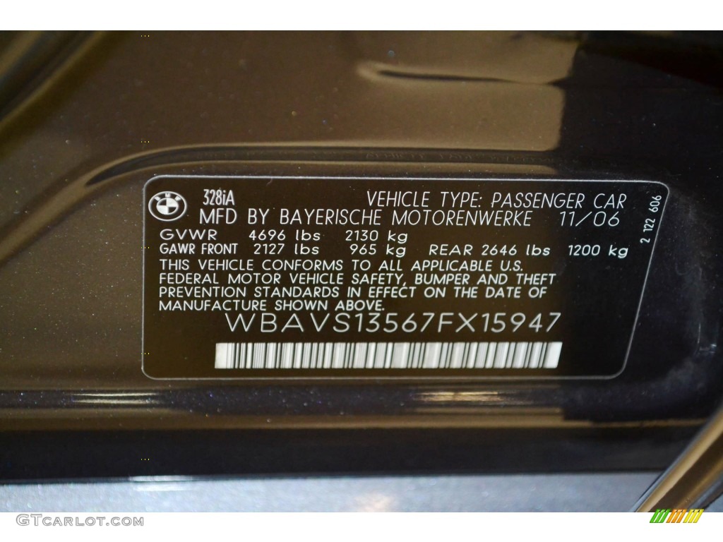 2007 3 Series 328i Wagon - Sparkling Graphite Metallic / Black photo #11