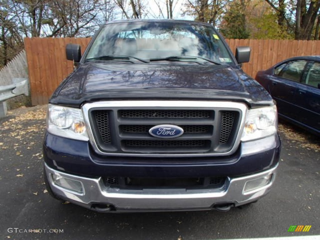 2004 F150 XLT Regular Cab 4x4 - True Blue Metallic / Dark Flint photo #2
