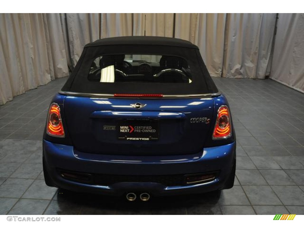 2012 Cooper S Convertible - Lightning Blue Metallic / Carbon Black photo #18