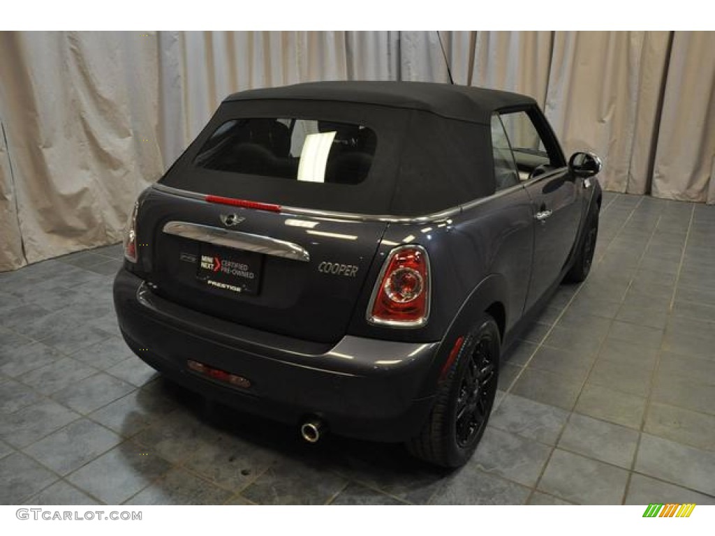 2012 Cooper Convertible - Highclass Gray Metallic / Carbon Black photo #13