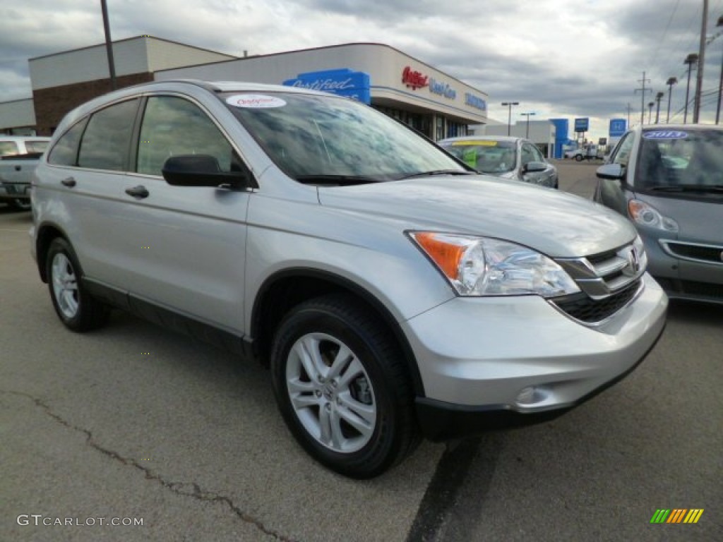 2010 CR-V EX AWD - Alabaster Silver Metallic / Black photo #1