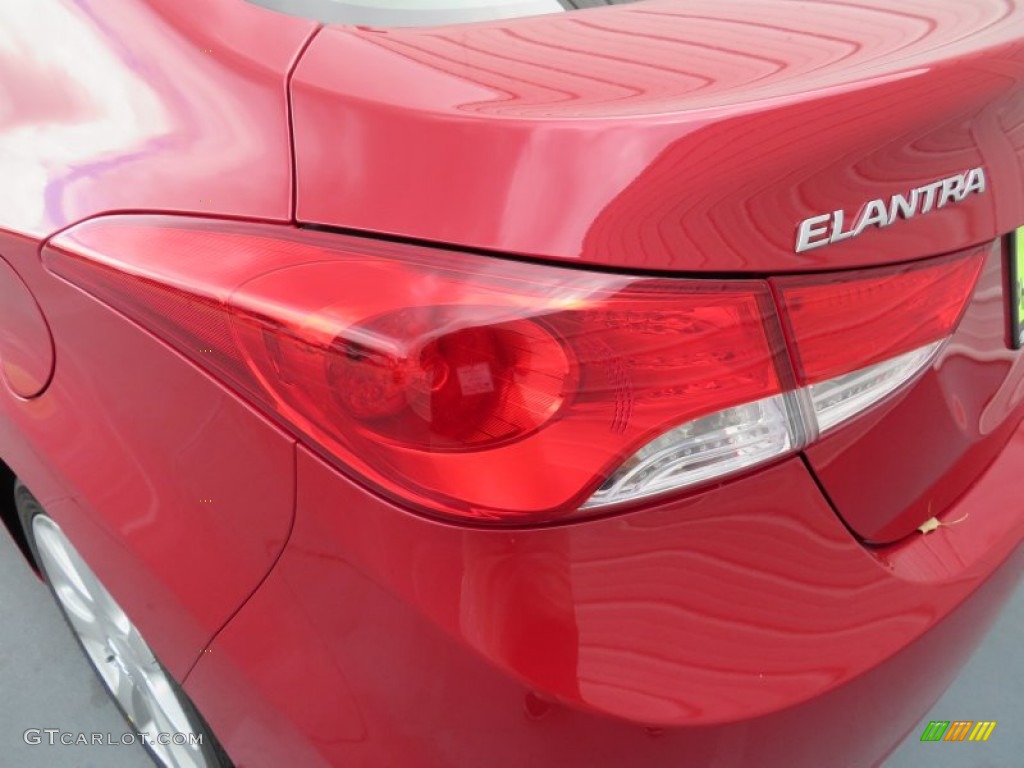 2013 Elantra Limited - Sparkling Ruby / Beige photo #13