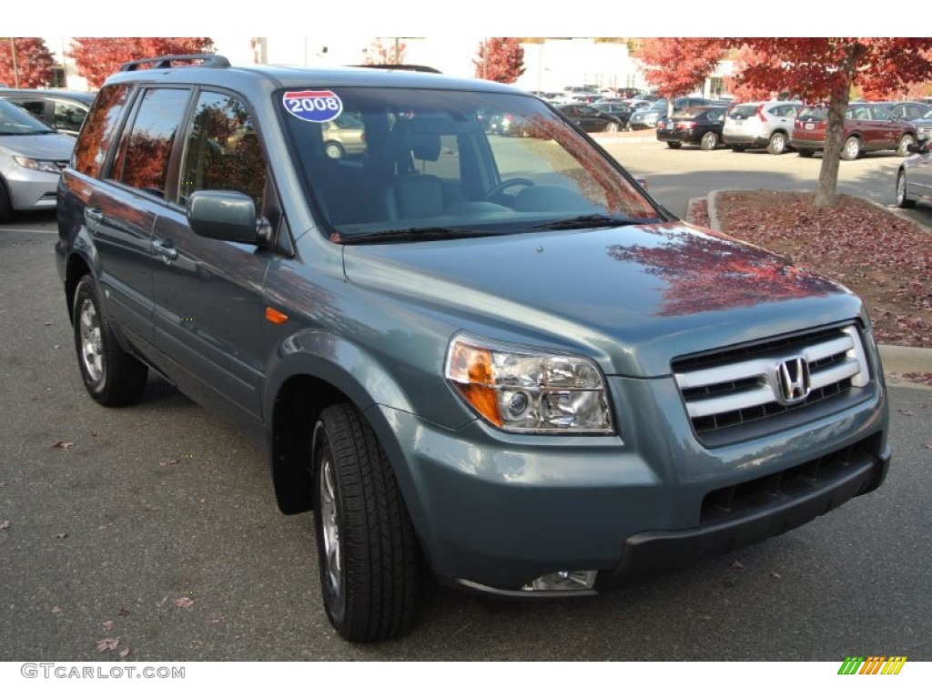2008 Pilot EX-L - Steel Blue Metallic / Gray photo #2