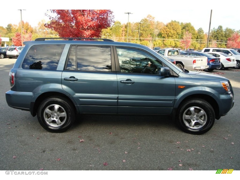 2008 Pilot EX-L - Steel Blue Metallic / Gray photo #3