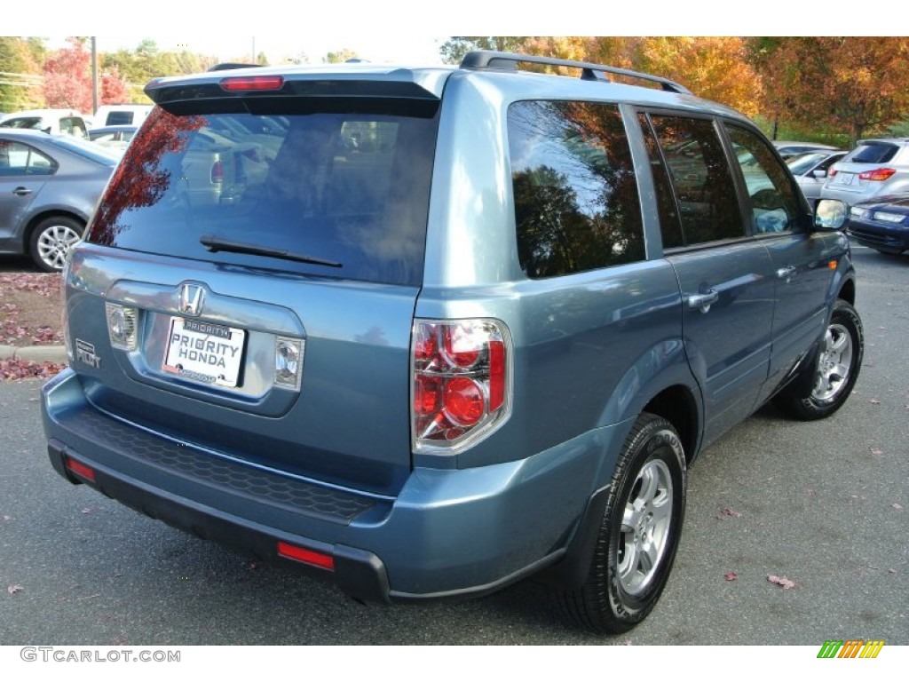 2008 Pilot EX-L - Steel Blue Metallic / Gray photo #4