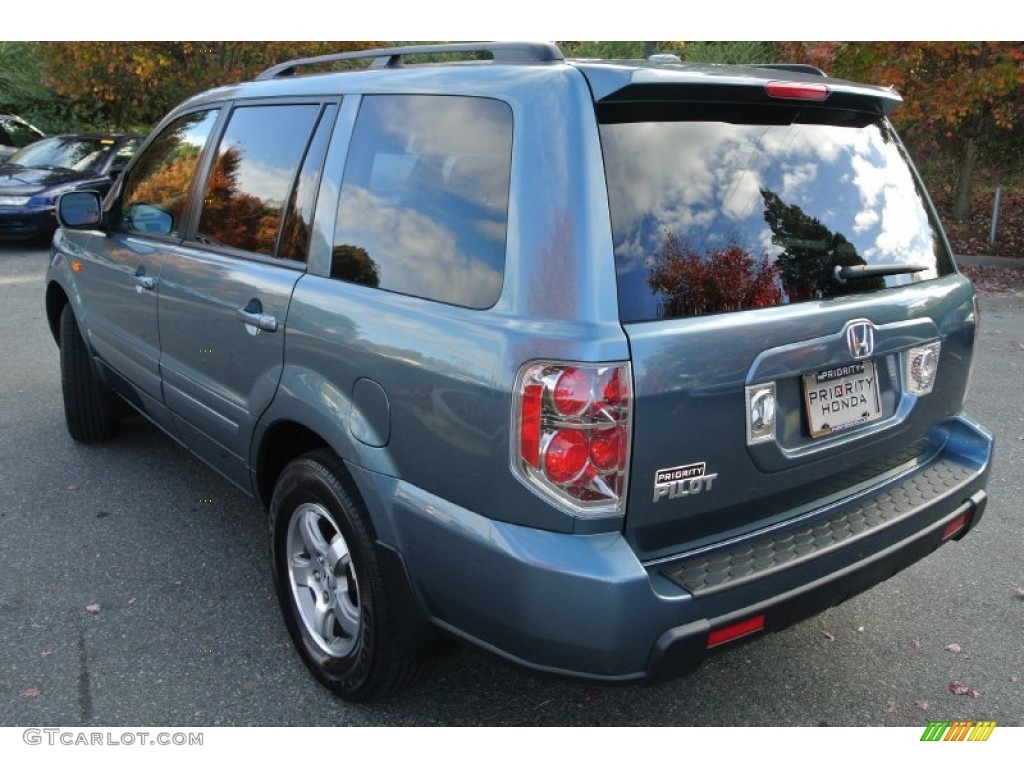 2008 Pilot EX-L - Steel Blue Metallic / Gray photo #5