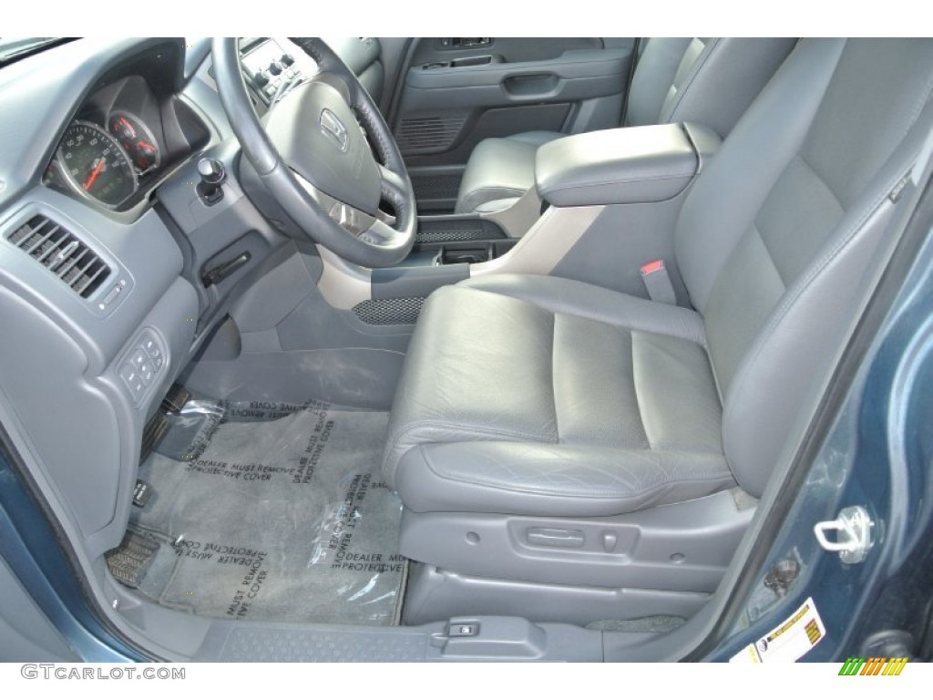 2008 Pilot EX-L - Steel Blue Metallic / Gray photo #8