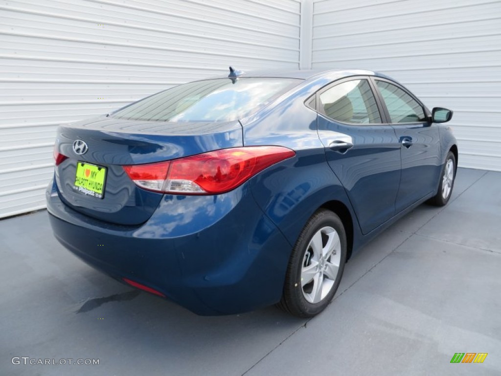 2013 Elantra GLS - Windy Sea Blue / Beige photo #4