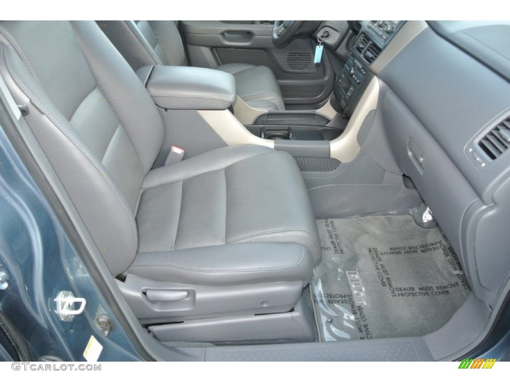 2008 Pilot EX-L - Steel Blue Metallic / Gray photo #21