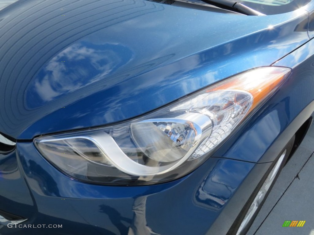 2013 Elantra GLS - Windy Sea Blue / Beige photo #9