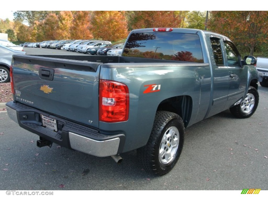 2009 Silverado 1500 LT Extended Cab - Blue Granite Metallic / Ebony photo #4