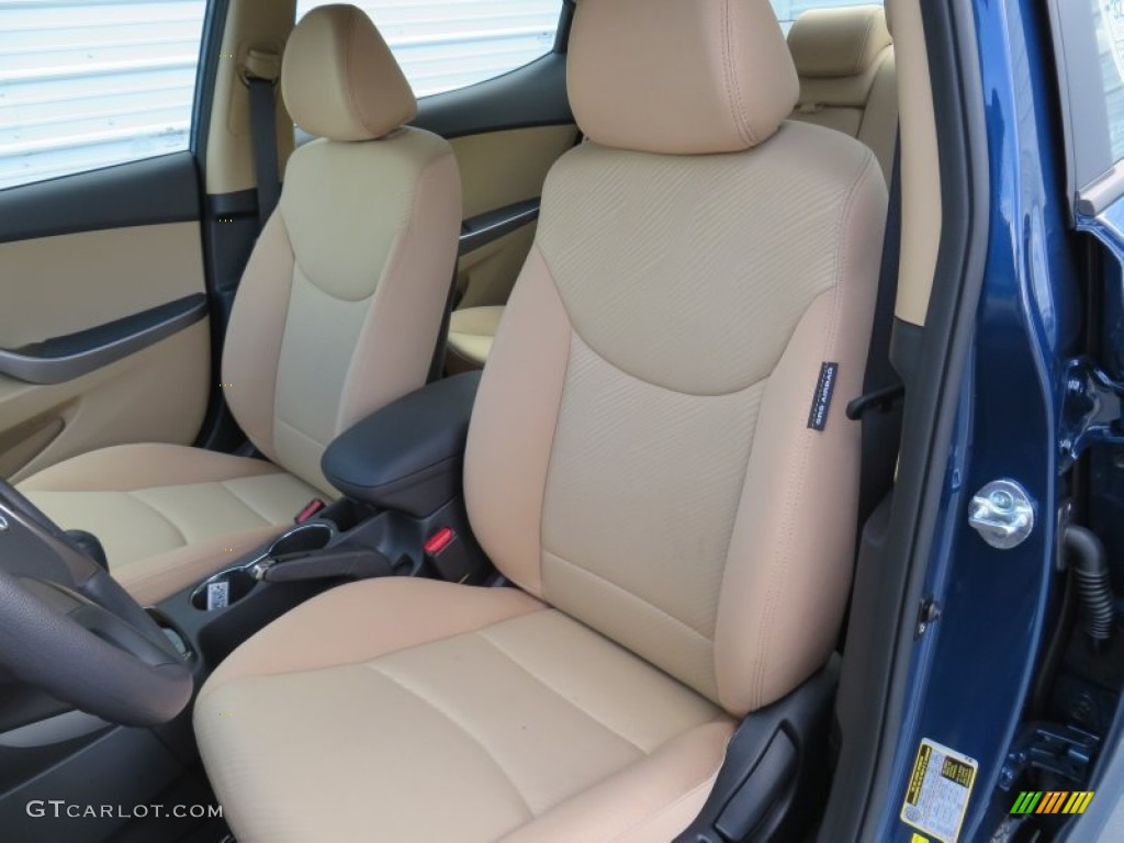 2013 Elantra GLS - Windy Sea Blue / Beige photo #23