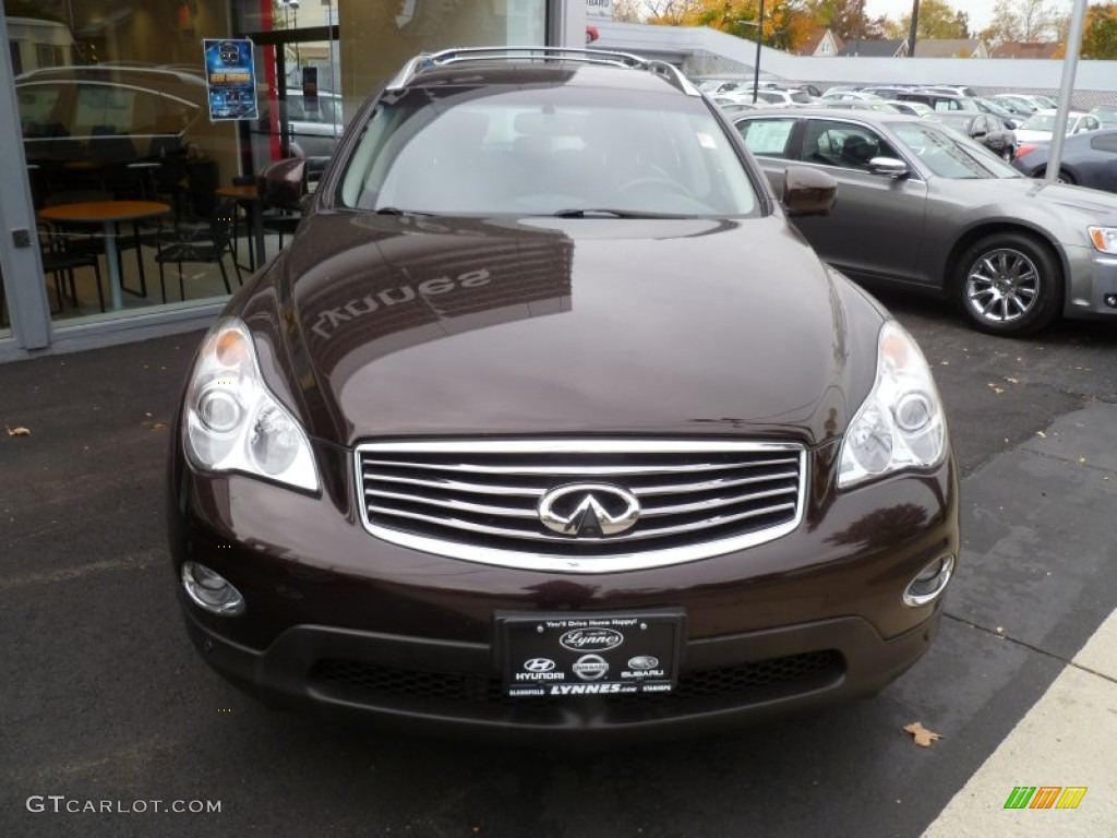 2010 EX 35 Journey AWD - Dark Current Red / Chestnut photo #2