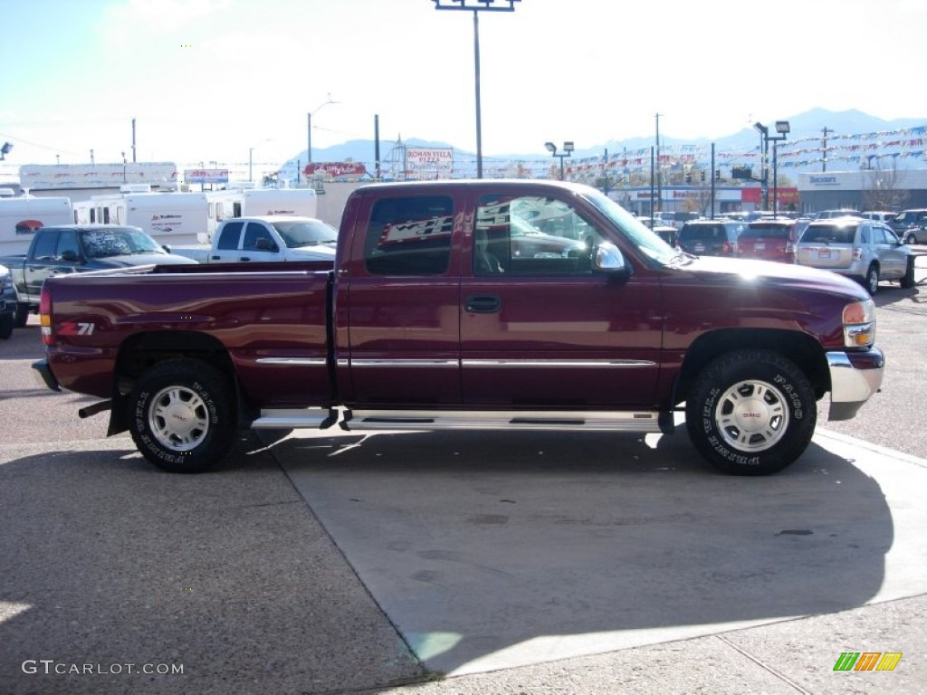 1999 Sierra 1500 SLE Extended Cab 4x4 - Dark Toreador Red Metallic / Graphite photo #12