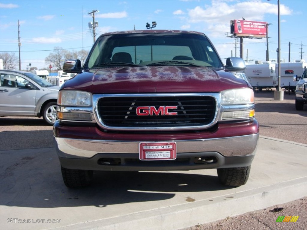 1999 Sierra 1500 SLE Extended Cab 4x4 - Dark Toreador Red Metallic / Graphite photo #14