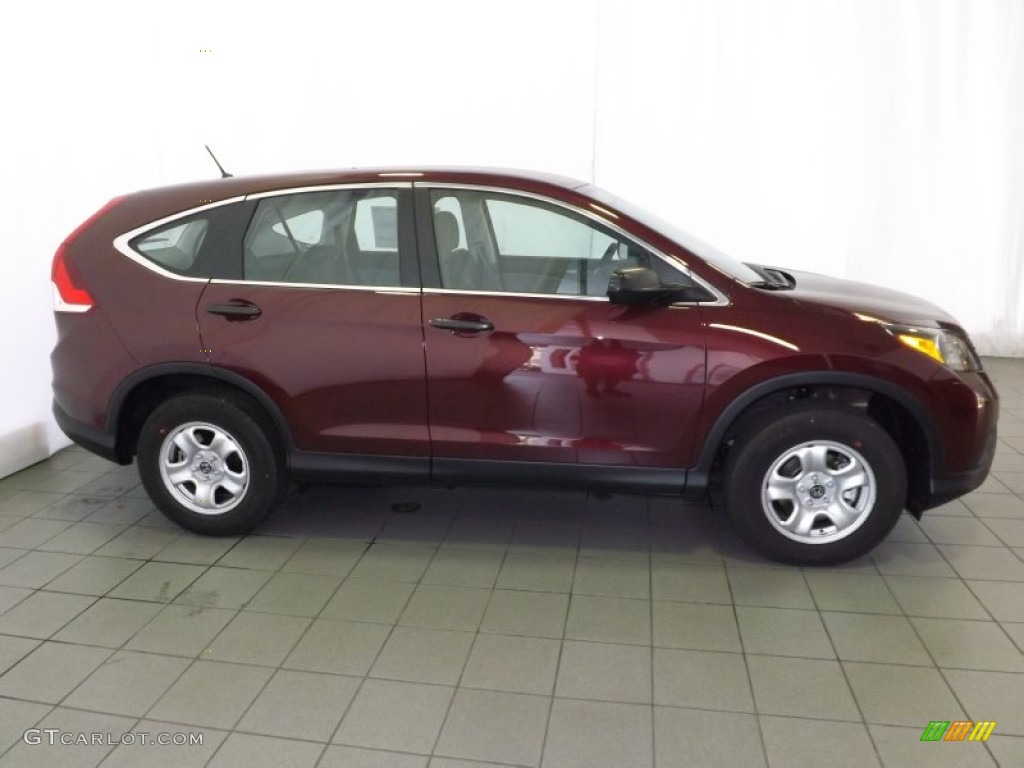 2014 CR-V LX - Basque Red Pearl II / Gray photo #5