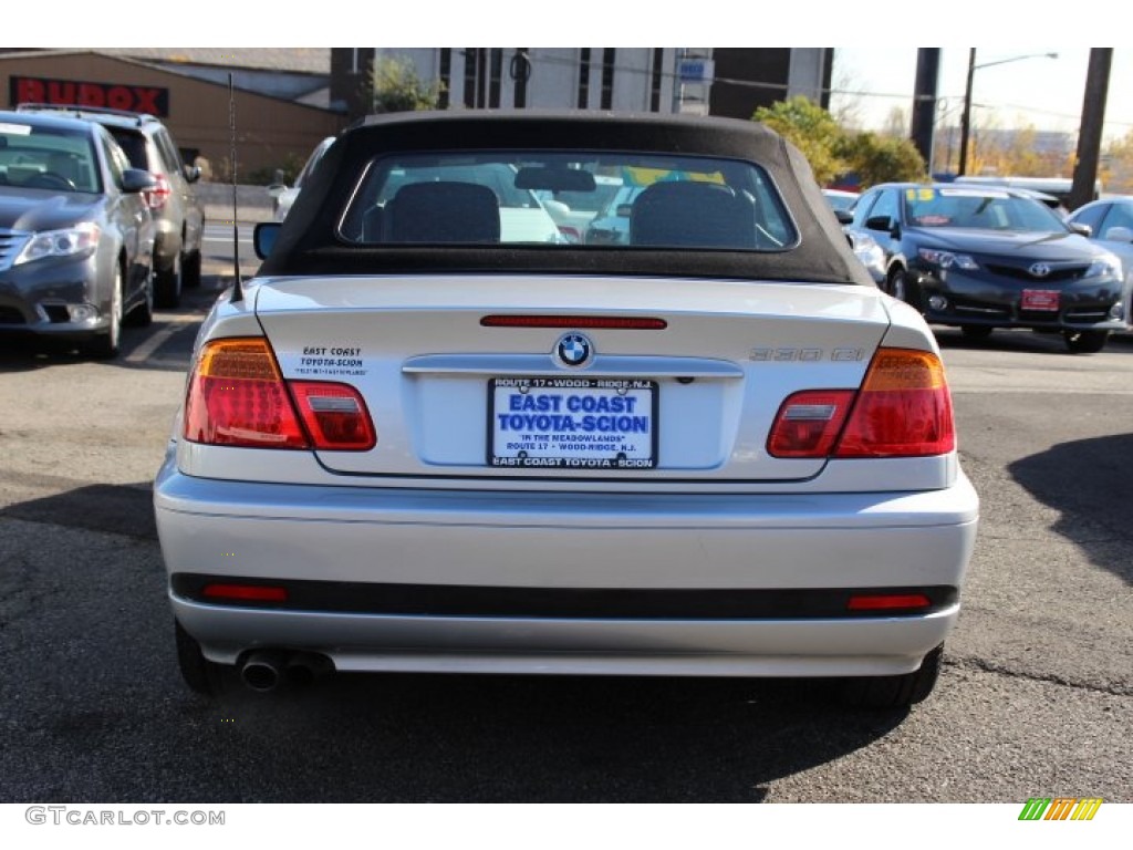 2004 3 Series 330i Convertible - Titanium Silver Metallic / Grey photo #5